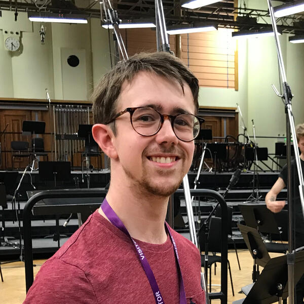 Alex Sermon, Sound Engineer at BBC Maida Vale, work as a Session Assistant.